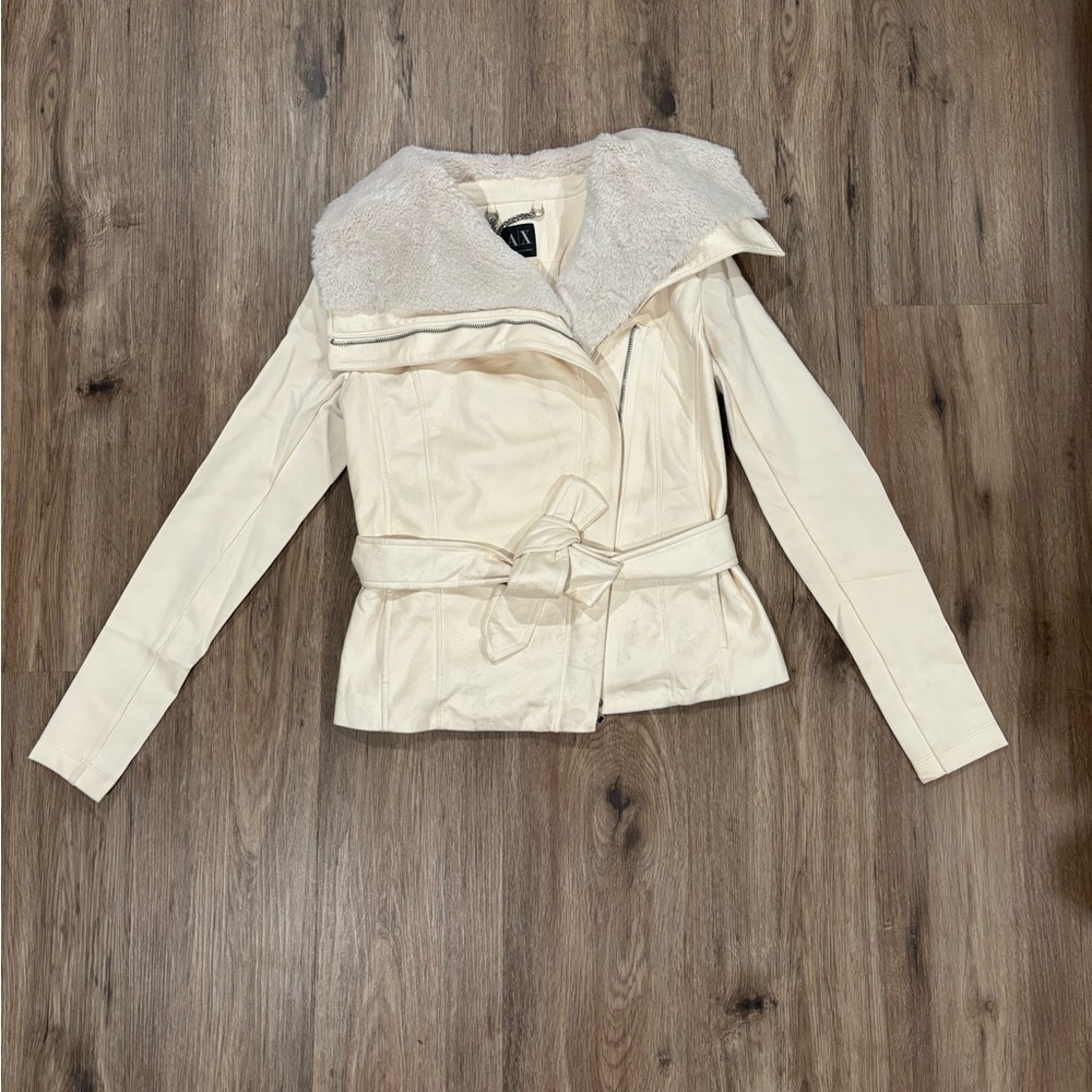 Armani Exchange Cream Jacket with Belt